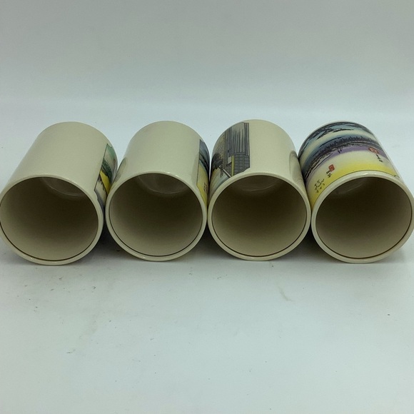 Four Japanese Scenes Sake Cups - Picture 6 of 13
